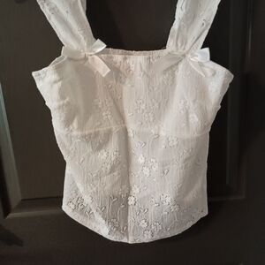 White Top with Bow Details